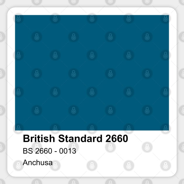 Anchusa Blue British Standard 0013 Colour Swatch Sticker by mwcannon